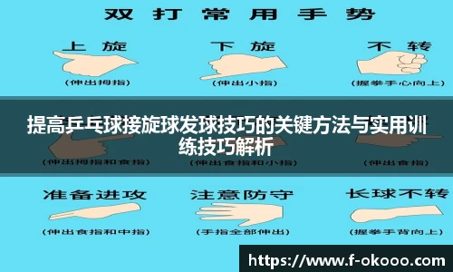 提高乒乓球接旋球发球技巧的关键方法与实用训练技巧解析